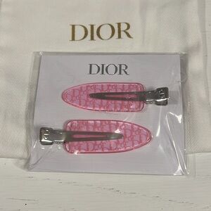Dior Backstage Pink Logo Hair Clips! Brand New!!🩷🩷